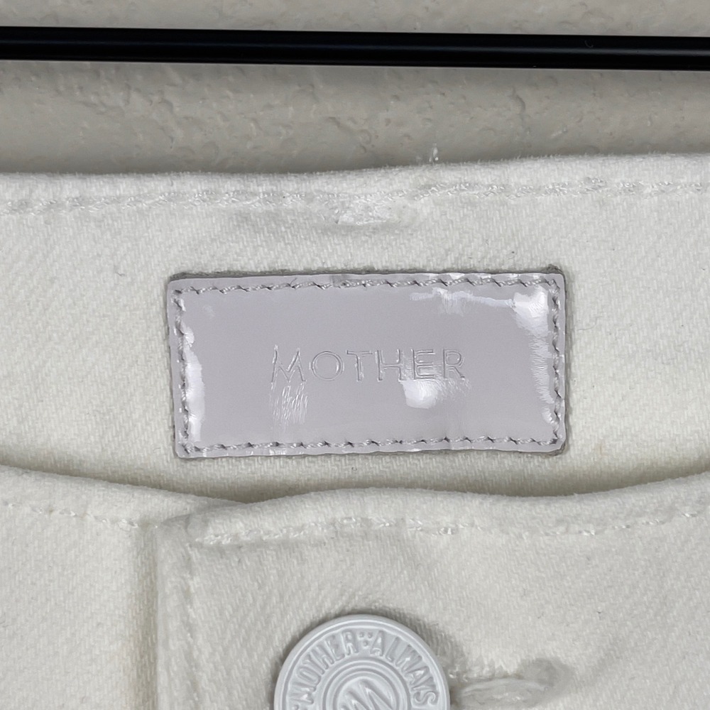 MOTHER The Mid Rise Dazzler Ankle Jeans 28 White Fairest Of Them All Slim - Picture 5 of 16